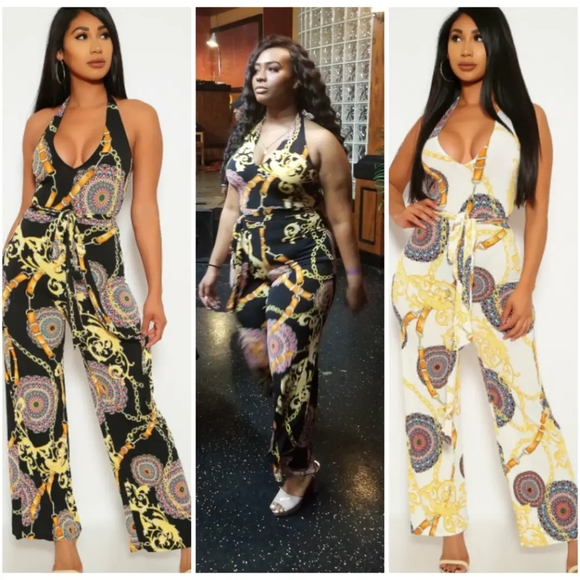 Halter Jumpsuit-Ivory - Picture 4 of 4